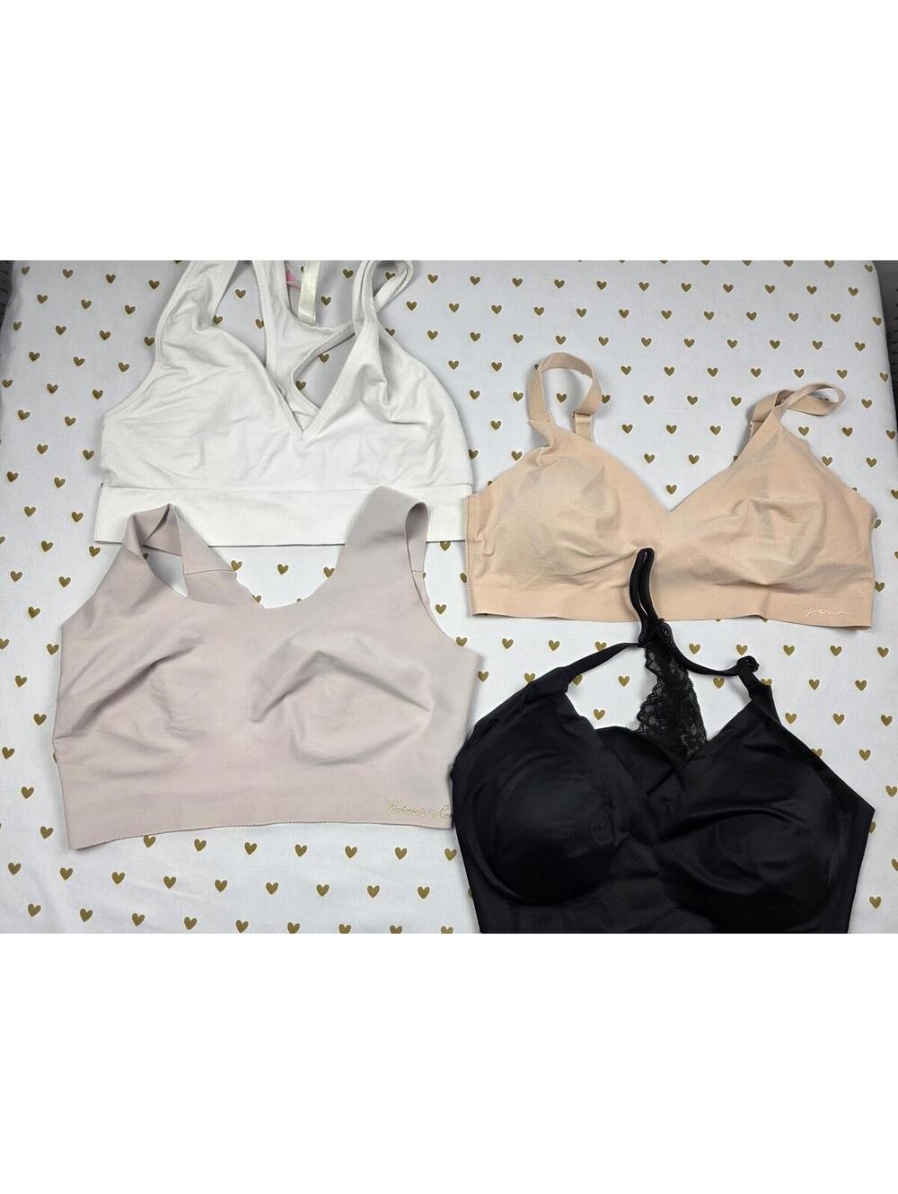Victorias Secret Pink LOT OF 4 LARGE Lounge  Bralettes Bra Tops Tanks